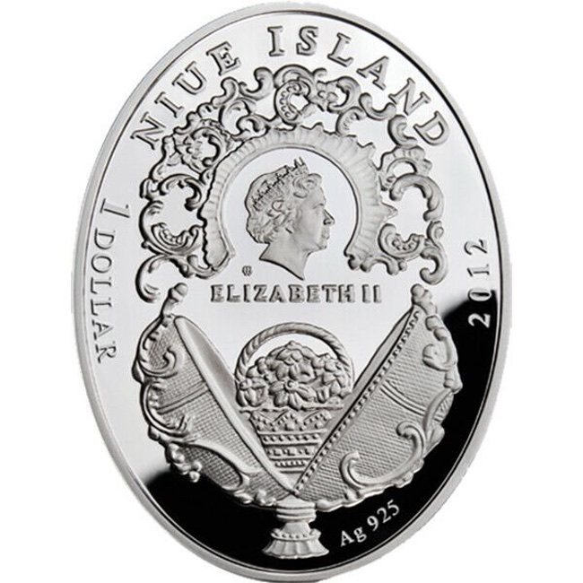 2012 Niue $1 Order of St. George Egg - Imperial Faberge Eggs Proof Silver Coin | GoldSilver360