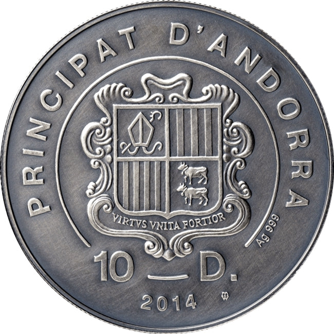 2014 Andorra Pond Turtle - Atlas of Wildlife Antique Finish Silver Coin | GoldSilver360
