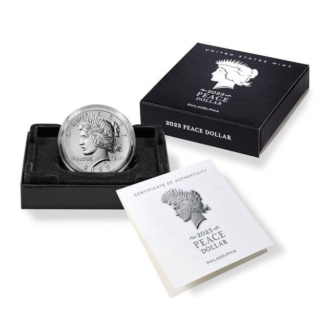 2023 Peace Dollar Silver Coin with Box & CoA | GoldSilver360