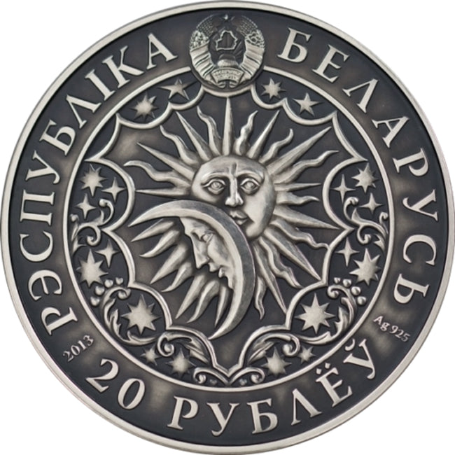 2013 Belarus Signs of the Zodiac Capricorn Antique finish Silver Coin | GoldSilver360
