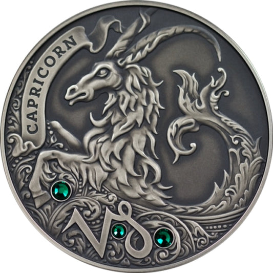 2013 Belarus Signs of the Zodiac Capricorn Antique finish Silver Coin | GoldSilver360