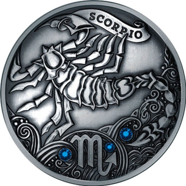 2013 Belarus Signs of the Zodiac Scorpio Antique finish Silver Coin | GoldSilver360