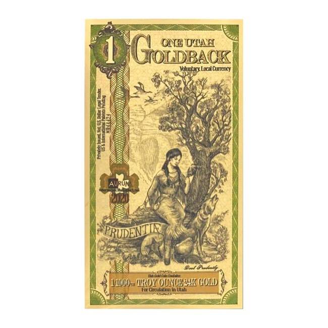 1 Utah Goldback (10 Pack)- Aurum Gold Note (24k) | GoldSilver360