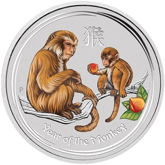 2016 Colorized Australia Year of the Monkey 1 oz Silver BU (Series II) | GoldSilver360